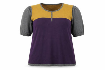 Note Womens Multicoloured Colourblock Acrylic A-Line Size 24 Round Neck Pullover