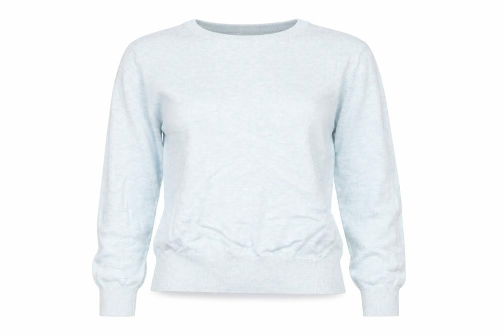 H&M Womens Blue V-Neck Viscose Pullover Jumper Size M