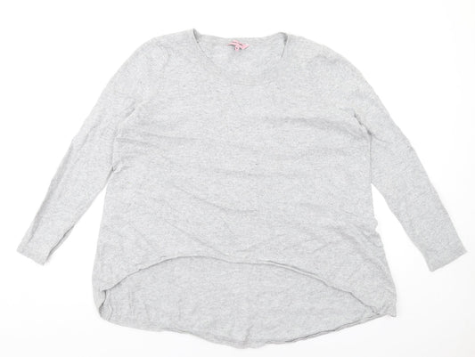 Phase Eight Womens Grey Round Neck Acrylic Pullover Jumper Size 16