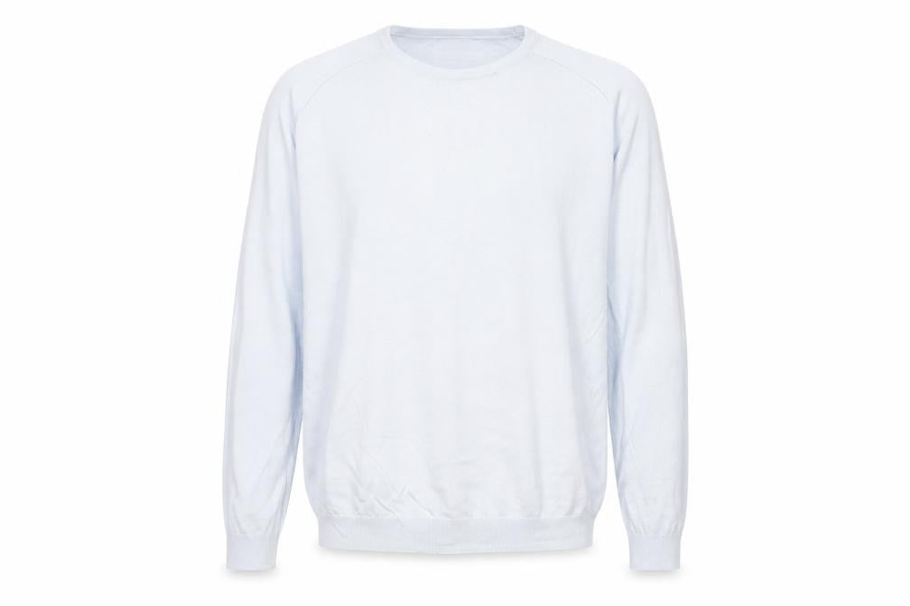 River Island Mens Blue Crew Neck Acrylic Pullover Jumper Size XL Long Sleeve