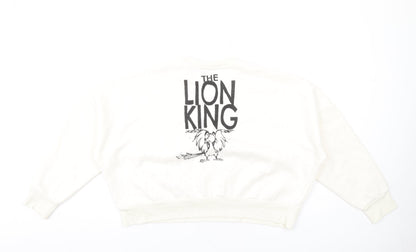 Preloved Disney Womens Ivory Cotton Pullover Sweatshirt Size M Pullover - The Lion King - Back