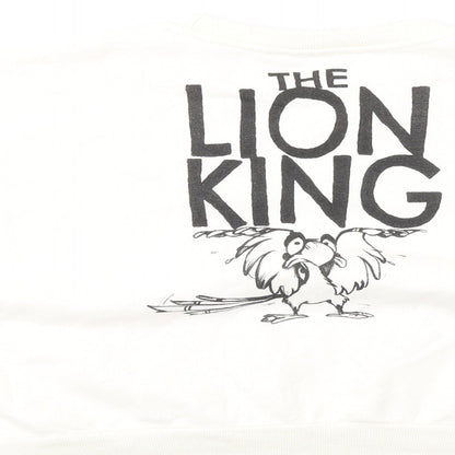 Preloved Disney Womens Ivory Cotton Pullover Sweatshirt Size M Pullover - The Lion King - Label