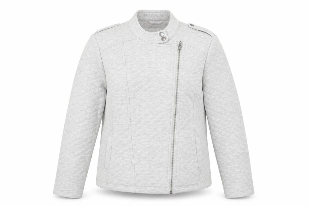 Indigo Womens Grey Quilted Jacket Size 18 Zip
