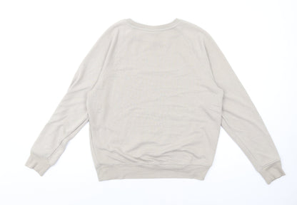 H&M Womens Beige Polyester Pullover Sweatshirt Size XS Pullover