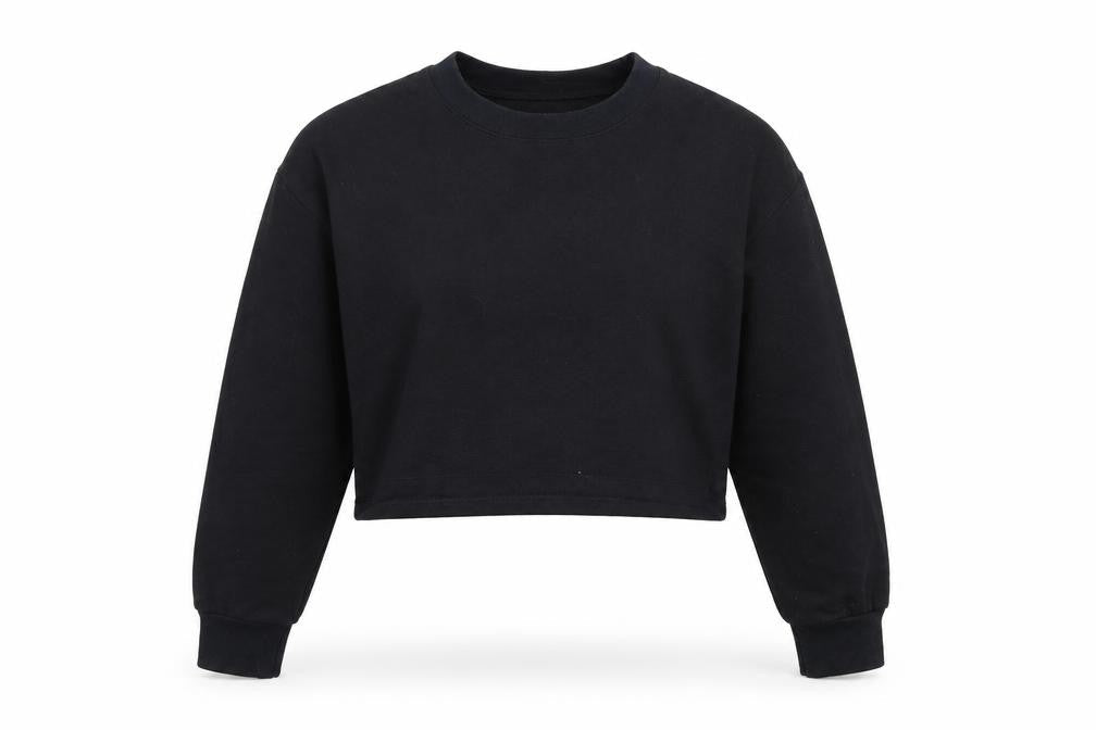 Zara Womens Black Cotton Pullover Sweatshirt Size S Pullover