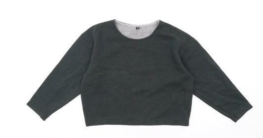 Uniqlo Womens Green Cotton Pullover Sweatshirt Size S Pullover
