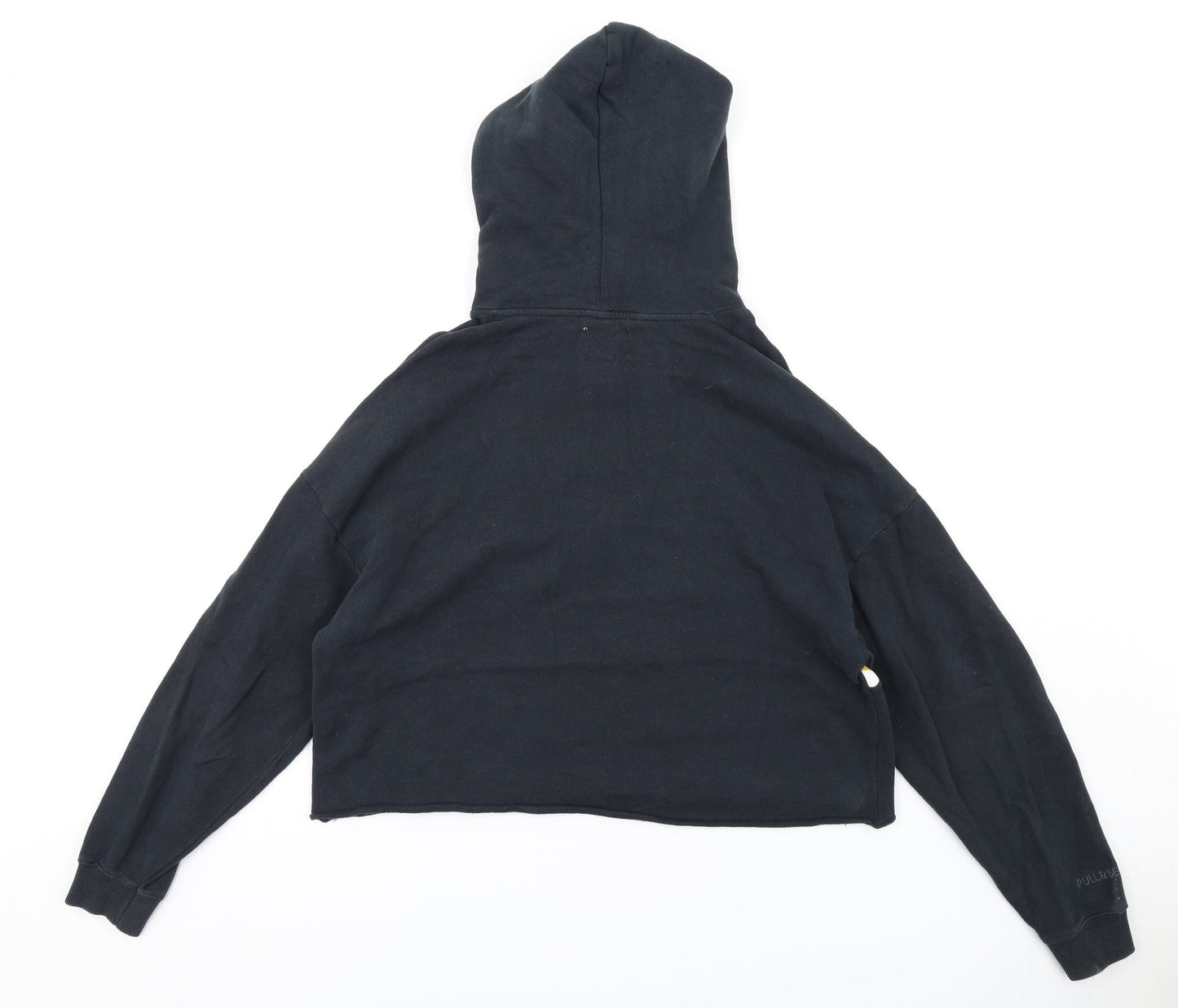 Pull&Bear Womens Black Cotton Pullover Hoodie Size M Pullover