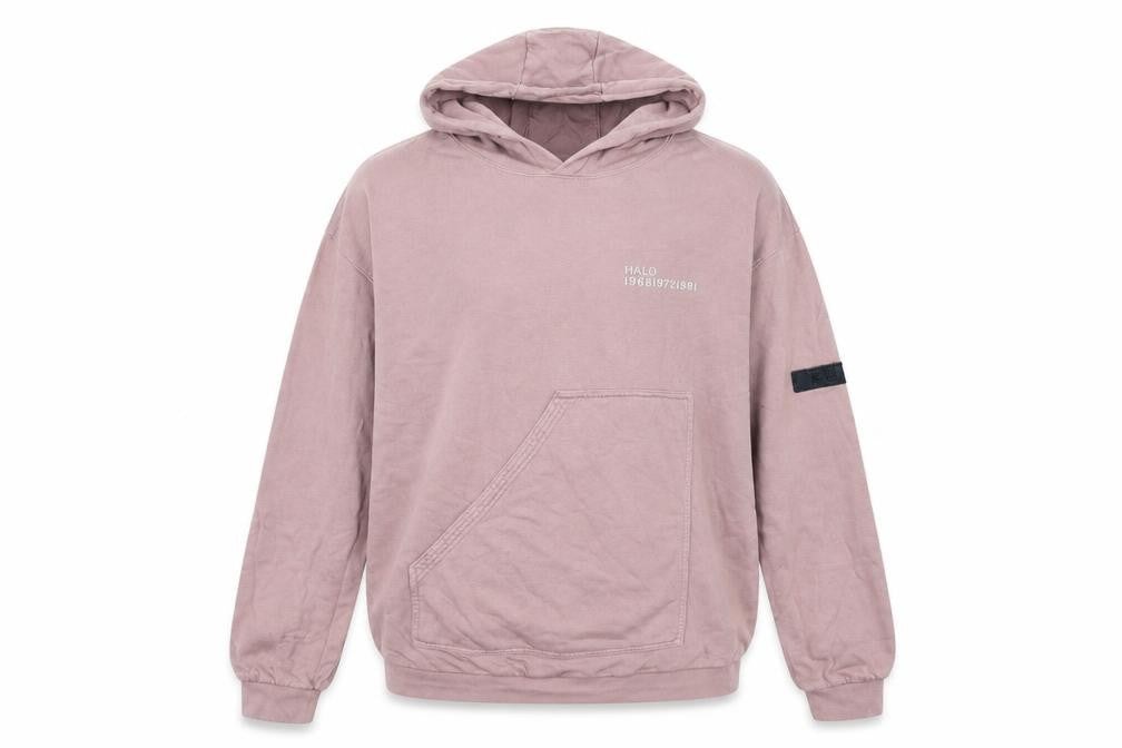 Halo Mens Pink Cotton Pullover Hoodie Size M