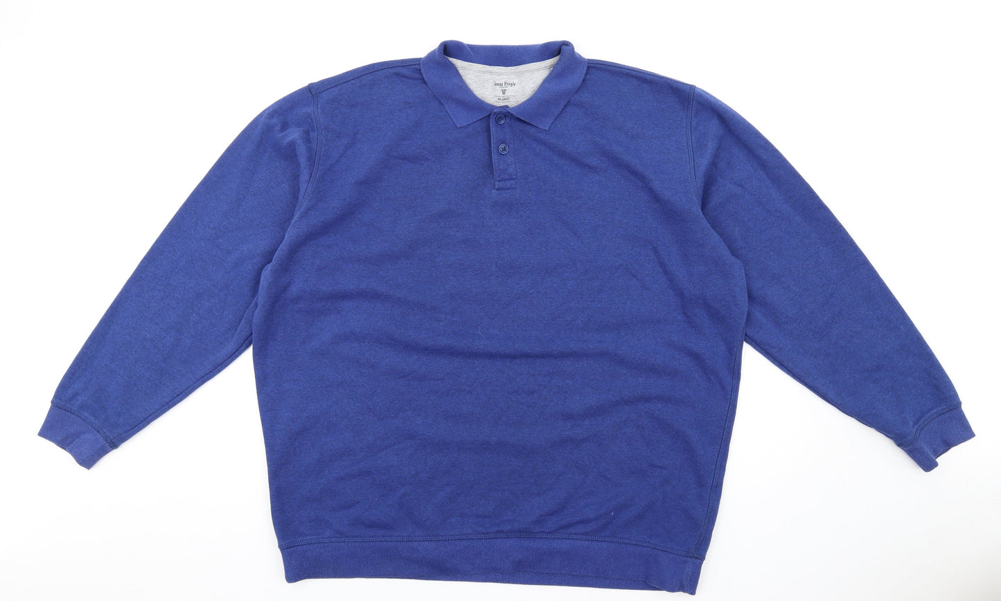 EWM Mens Blue Cotton Pullover Sweatshirt Size 2XL