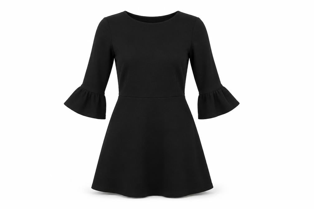 Dorothy Perkins Womens Black Polyester A-Line Size 6 Round Neck Pullover