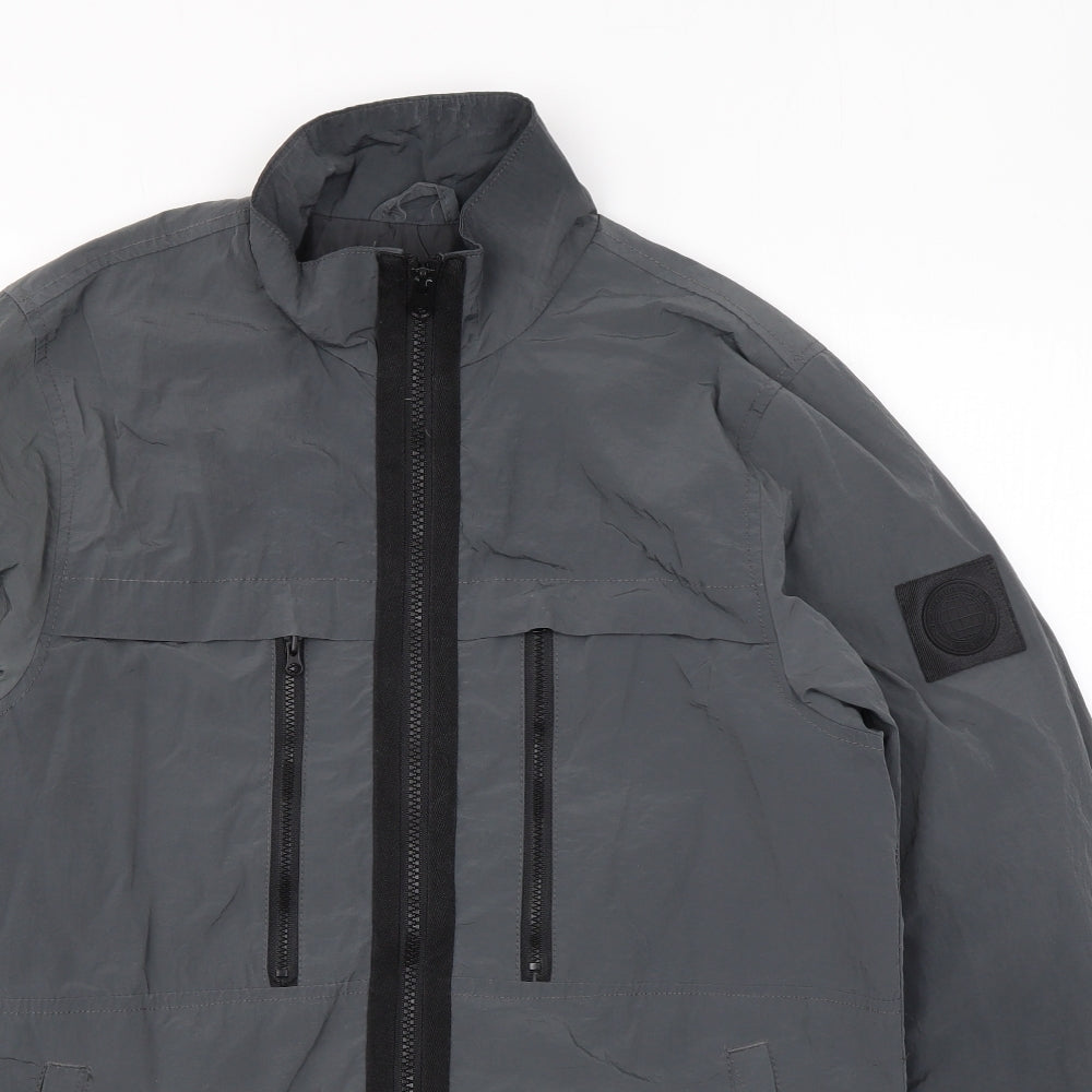 Burton Mens Grey Rain Coat Coat Size XS Zip