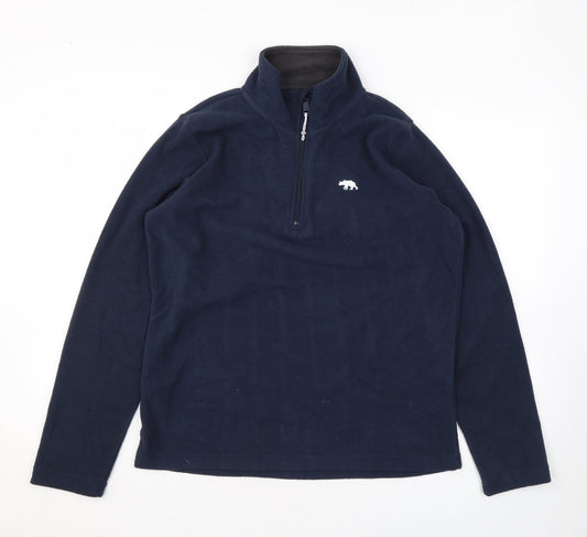 Ridge & Co Womens Blue Polyester Full Zip Sweatshirt Size 14 Zip