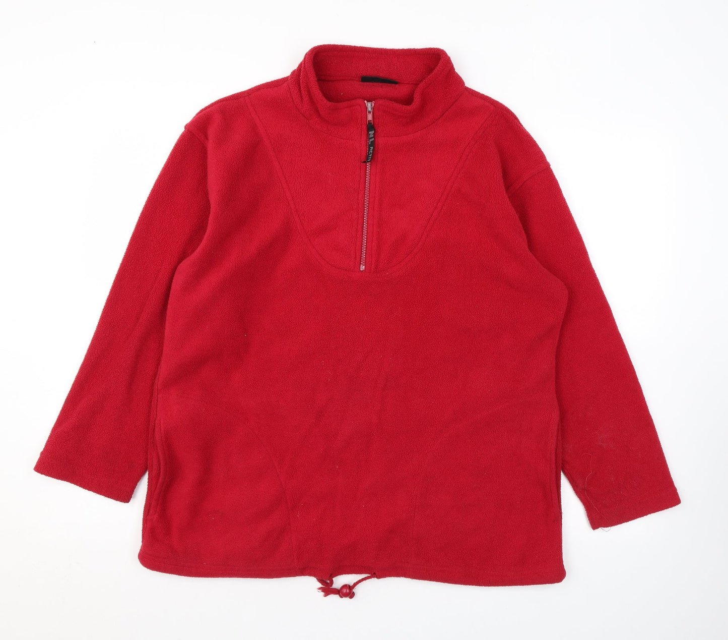 New Look Womens Red Polyester Pullover Sweatshirt Size S Zip