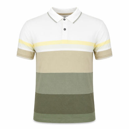 A.S.H Mens Multicoloured Spotted Cotton Polo Size M Collared Button