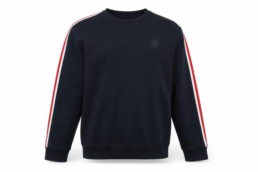 Enzo Mens Blue Cotton Pullover Sweatshirt Size L