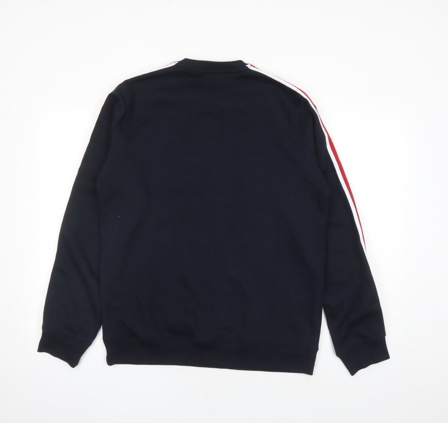 Enzo Mens Blue Cotton Pullover Sweatshirt Size L