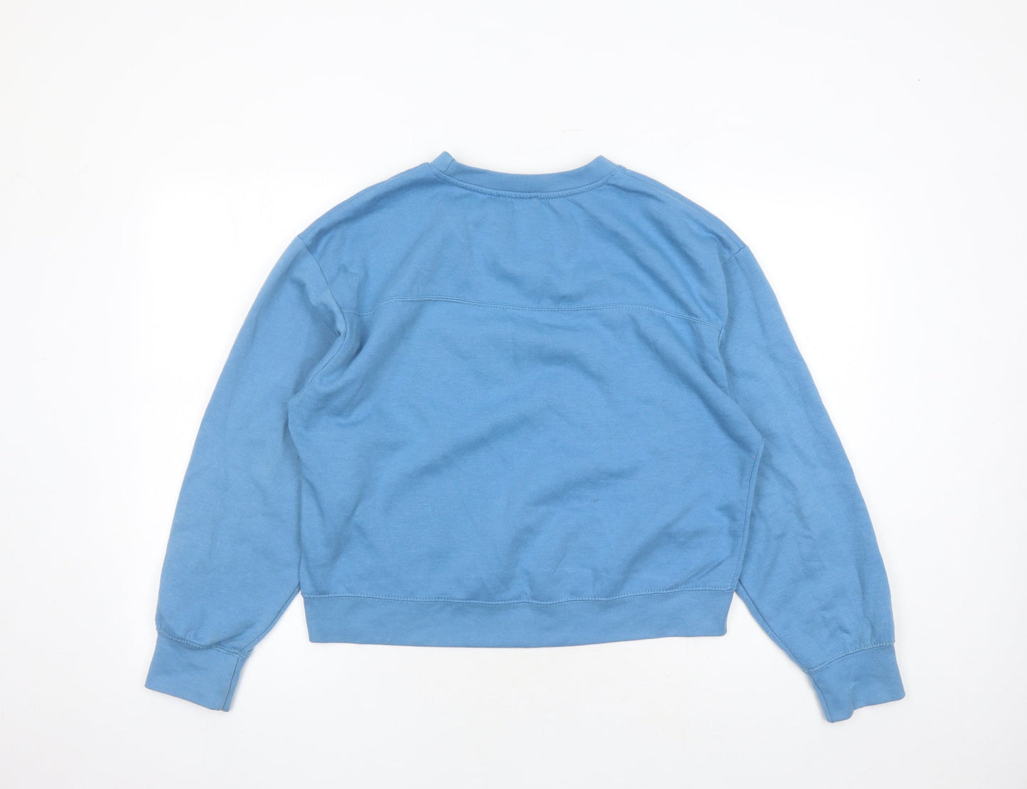 Zara Womens Blue Polyester Pullover Sweatshirt Size L Pullover
