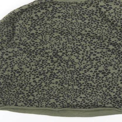 John Lewis Womens Green Polyester Pullover Sweatshirt Size S Pullover - Heart Pattern