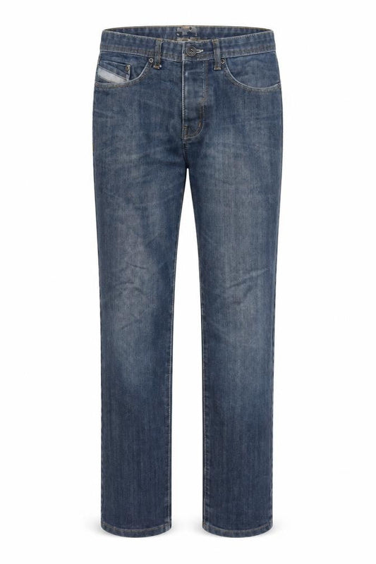 Denim & Co. Mens Blue Cotton Straight Jeans Size 32 in L30 in Regular Button - Pockets