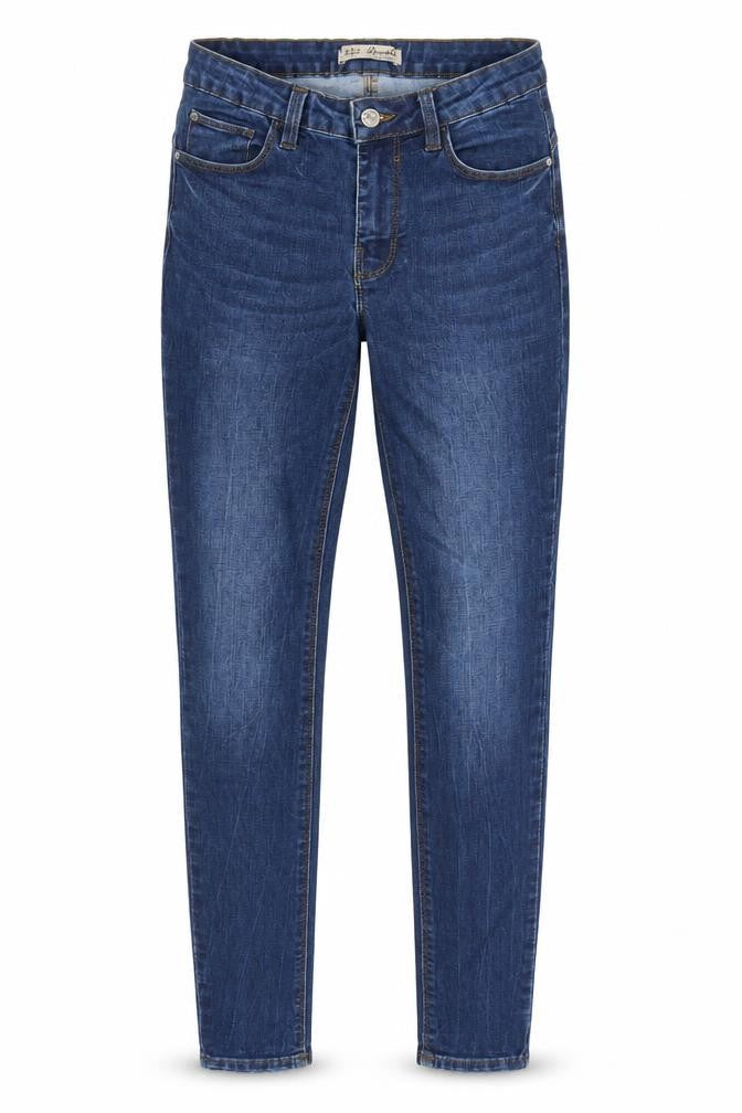 Denim & Co. Womens Blue Cotton Skinny Jeans Size 10 L31 in Regular Zip - Pockets