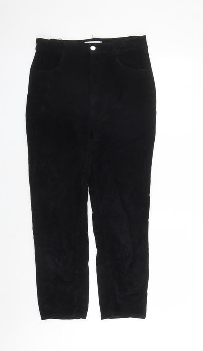 RESERVED Womens Black Polyester Trousers Size L L27 in Regular Zip - Pockets