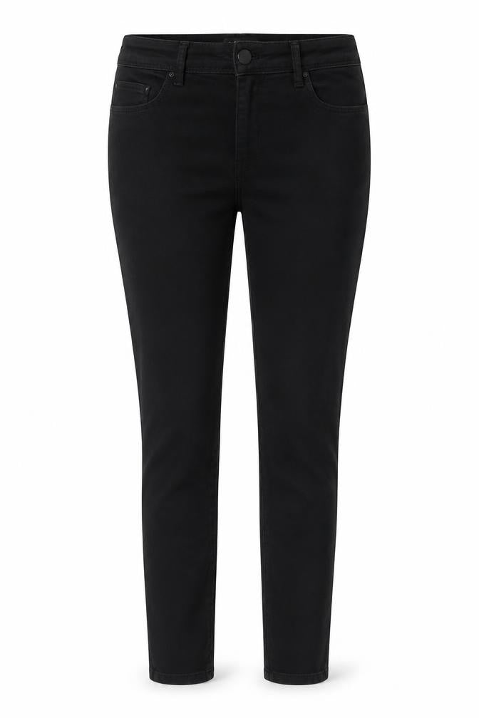 Marks & Spencer Womens Black Cotton Skinny Jeans Size 10 L27 in Regular Button