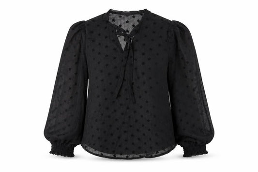 Marks and Spencer Womens Black Geometric Polyester Basic Blouse Size 8 Round Neck