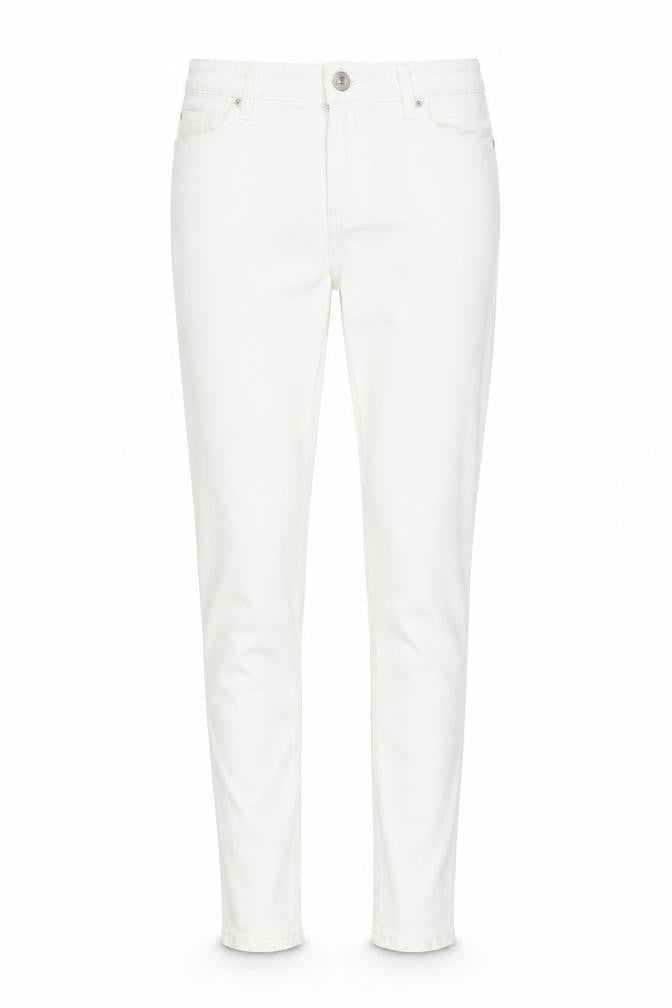Marks & Spencer Womens White Cotton Skinny Jeans Size 10 L28 in Regular Button