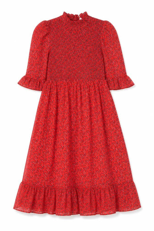 Finery Womens Red Floral Polyester A-Line Size 8 Mock Neck Pullover