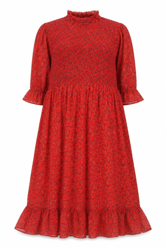 Finery Womens Red Floral Polyester A-Line Size 18 Mock Neck Pullover