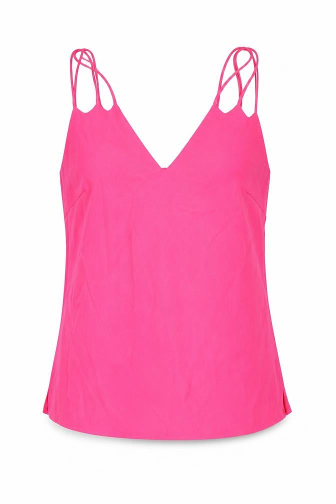 Coast Womens Pink Polyester Camisole Blouse Size 10 V-Neck