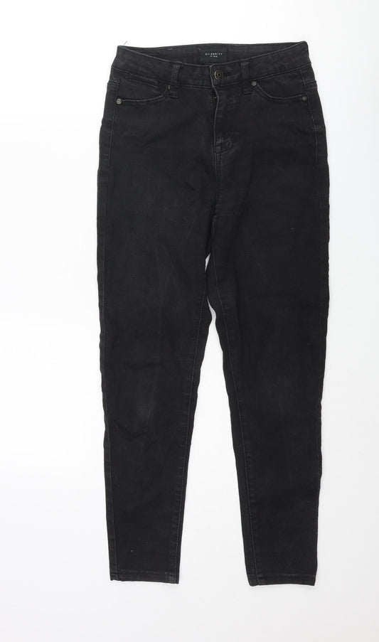 Celebrity Pink Womens Black Cotton Skinny Jeans Size 25 in L24 in Regular Zip