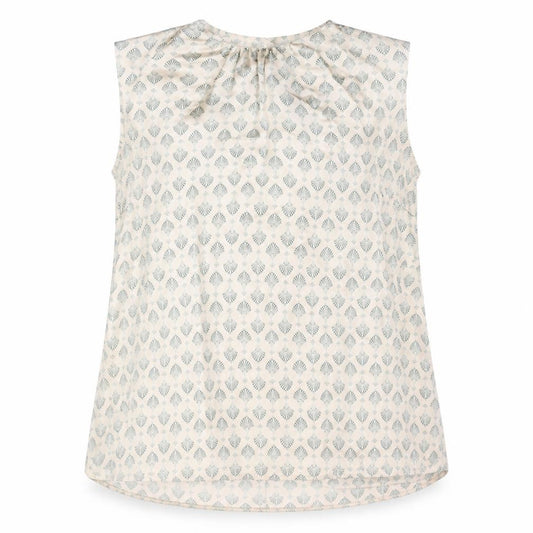 NEXT Womens Beige Geometric Polyester Camisole Blouse Size 22 Mock Neck - Bow