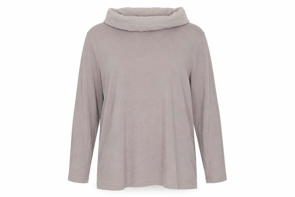 Betty Barclay Womens Beige Viscose Basic T-Shirt Size 18 Roll Neck