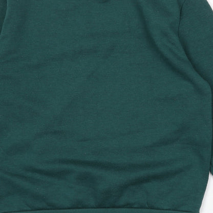 Preloved Disney Womens Green Polyester Pullover Sweatshirt Size 6 Pullover - Size 6-8, Mickey Mouse - Label