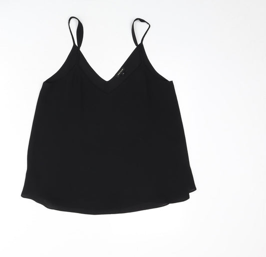 River Island Womens Black Polyester Camisole Tank Size 10 V-Neck