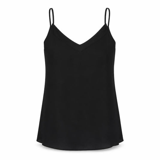 River Island Womens Black Polyester Camisole Tank Size 10 V-Neck