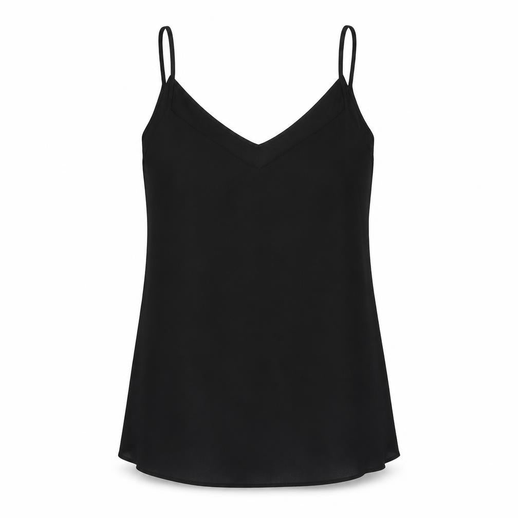 River Island Womens Black Polyester Camisole Tank Size 10 V-Neck