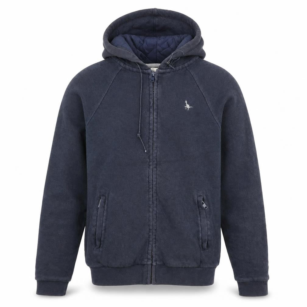 Jack Wills Mens Blue Cotton Full Zip Hoodie Size XS