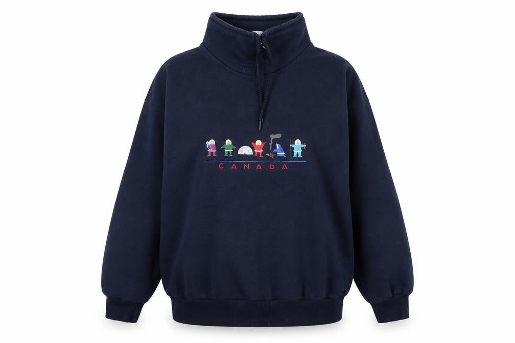Cityscapes Womens Blue Polyester Pullover Sweatshirt Size M Zip