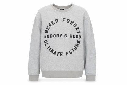 H&M Womens Grey Cotton Pullover Sweatshirt Size L Pullover - Slogan