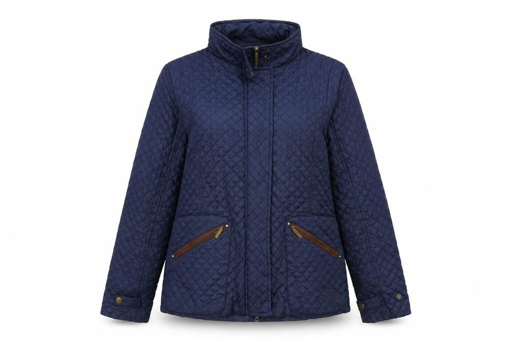 Horseware Womens Blue Quilted Coat Size S Zip