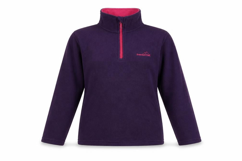 Freedom Trail Womens Purple Polyester Pullover Sweatshirt Size 10 Zip