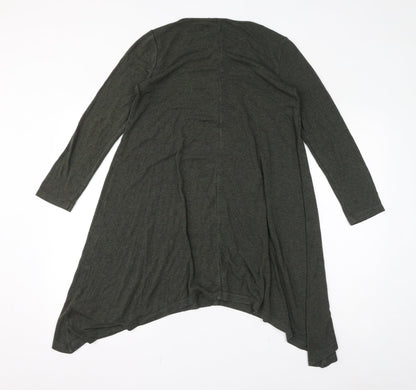 Kenar Womens Green Round Neck Viscose Pullover Jumper Size S