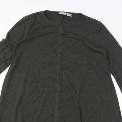 Kenar Womens Green Round Neck Viscose Pullover Jumper Size S