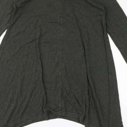Kenar Womens Green Round Neck Viscose Pullover Jumper Size S
