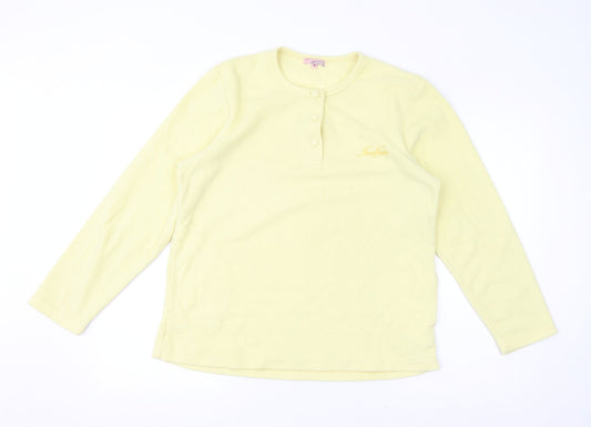Nero Notte Womens Yellow Polyester Pullover Sweatshirt Size M Pullover