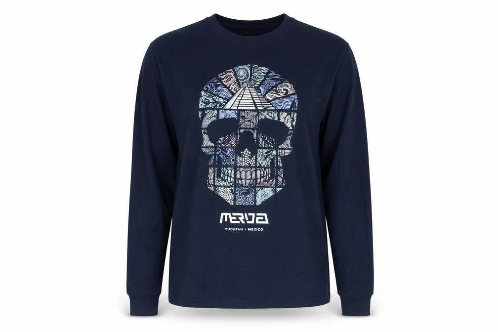 Conscious Apparel Womens Blue Cotton Pullover Sweatshirt Size M Pullover - Scull, Mexico