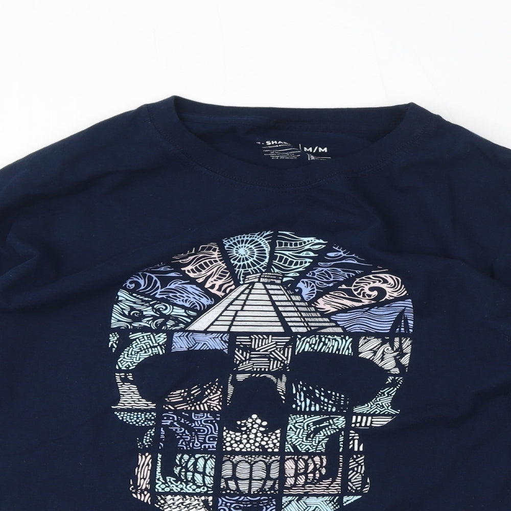 Conscious Apparel Womens Blue Cotton Pullover Sweatshirt Size M Pullover - Scull, Mexico