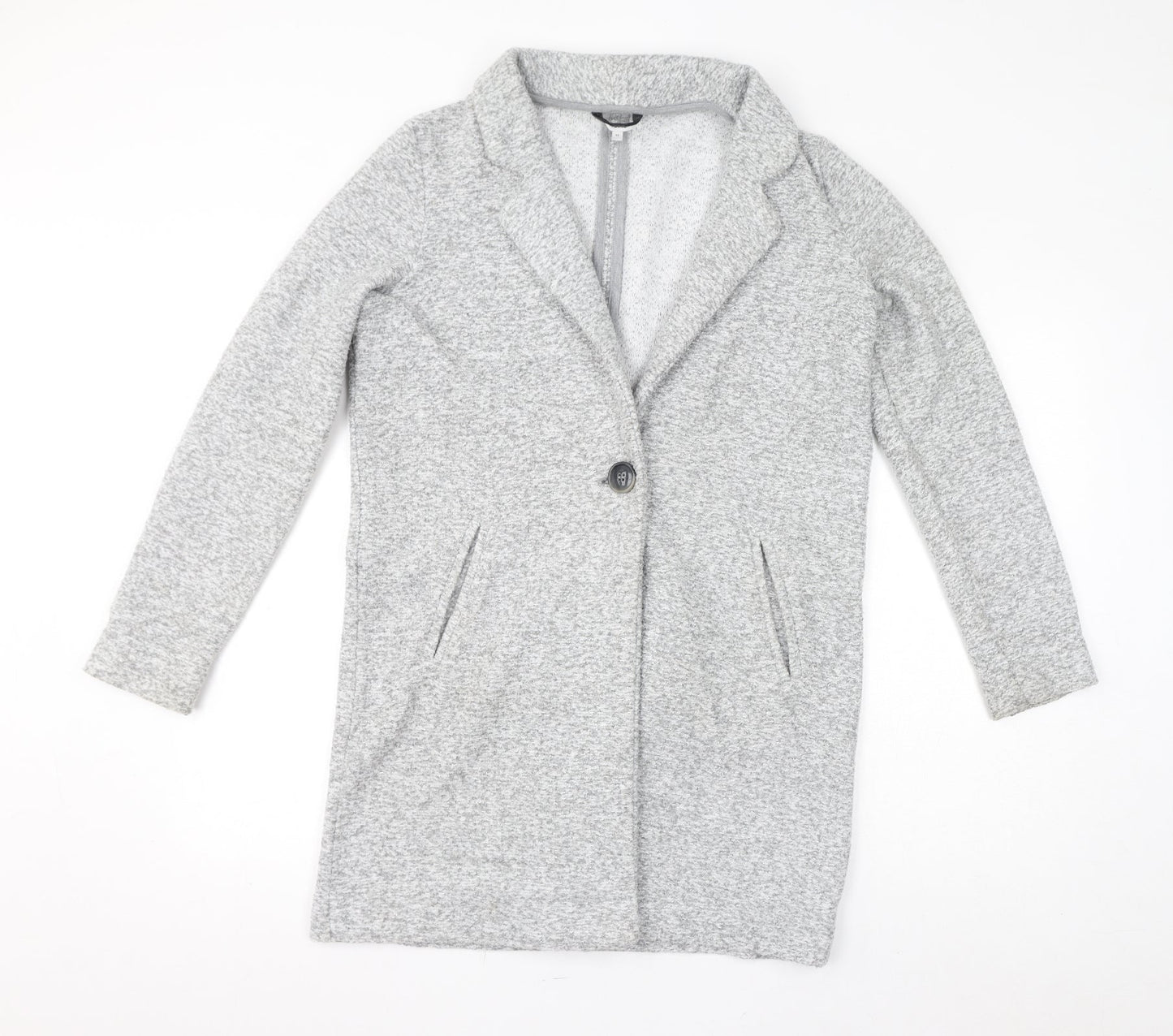 NEXT Womens Grey Jacket Size 10 Button